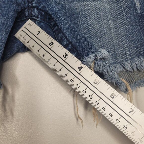 Miss Me mcbling studded back pockets cut off mid rise shorts size 27 - Picture 6 of 8